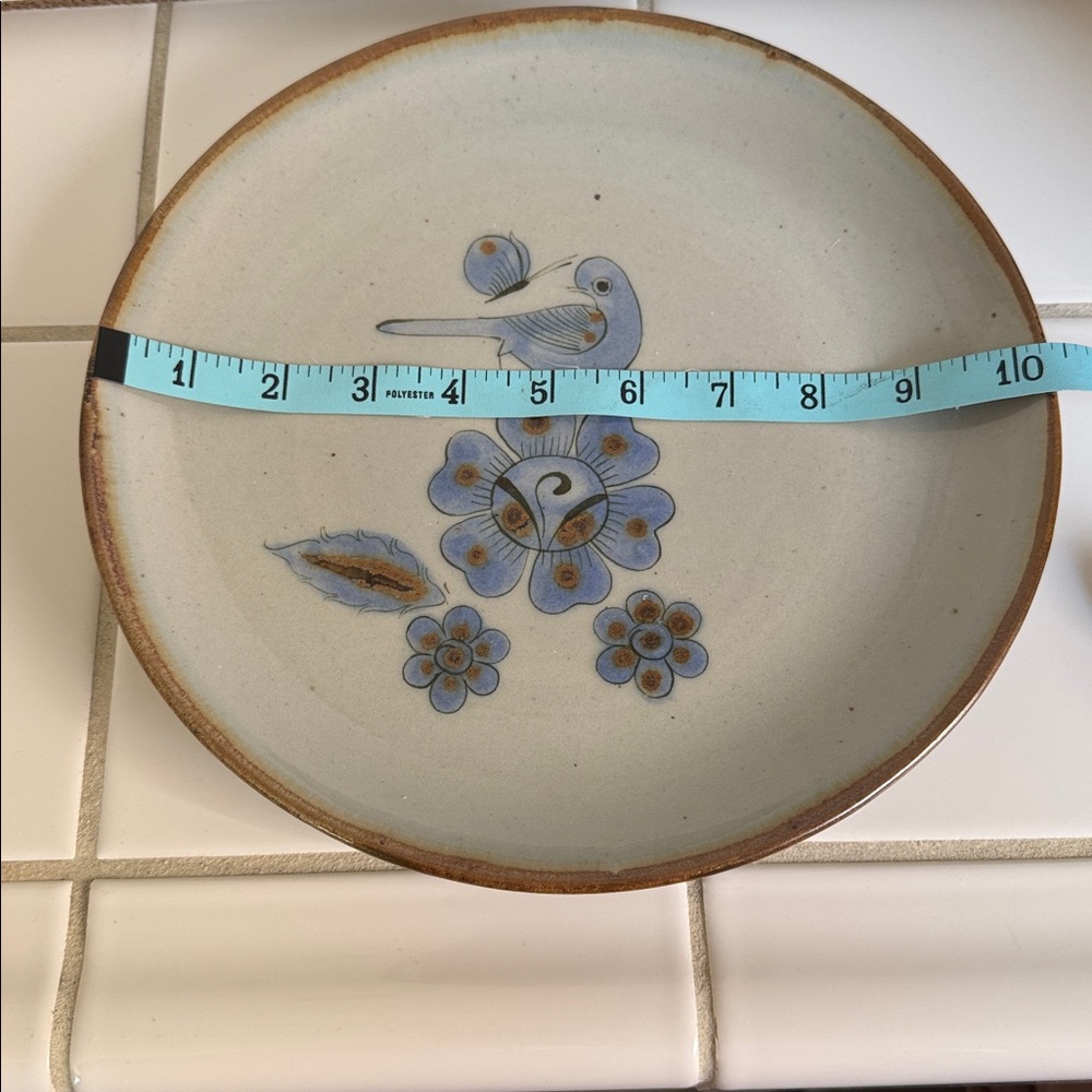 Ken Edwards Mexican TONALA POTTERY El Palomar 10” plate #1 🐈⬛ - Picture 3 of 4